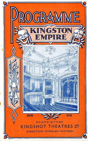 Programme cover, Kingston Empire Theatre, Surrey