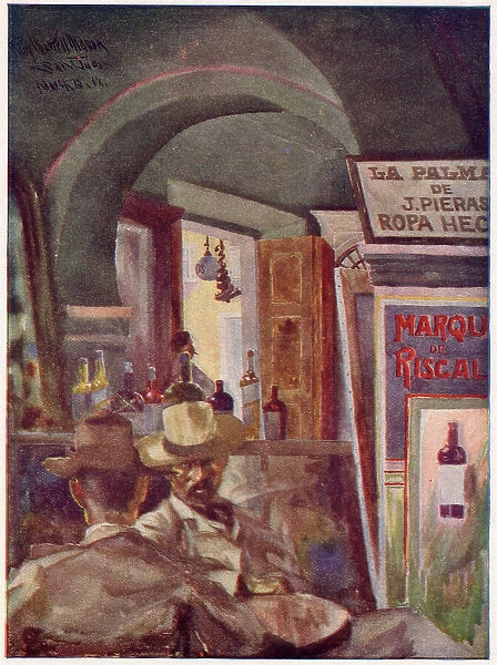 Puerto Rico: inside a cafe. Date: 1909