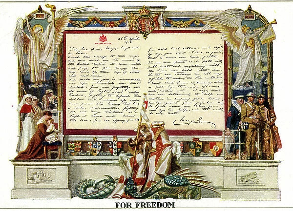 Queen Mary's letter, For Freedom, 26 April 1918