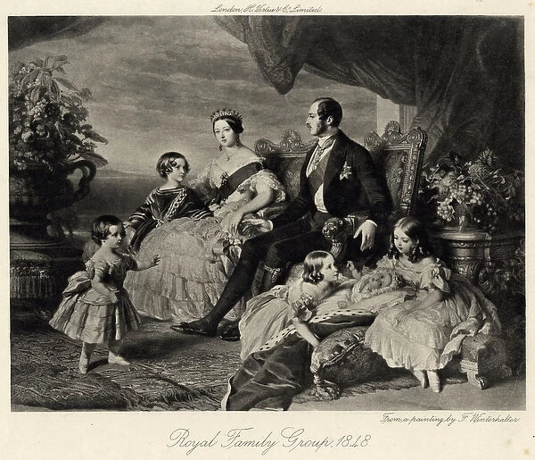 Queen Victoria with Albert and five children