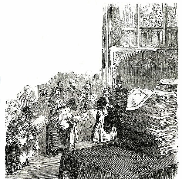 Queen Victoria giving away New Year's Gifts