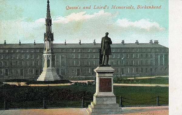 Queen Victoria Monument and Statue of John Laird, Birkenhead
