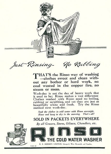 R. S. Hudson Limited Rinso Advertisement
