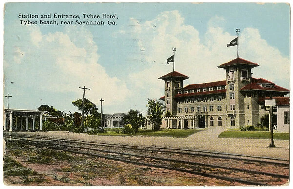 Railroad Station and Tybee Hotel, Georgia, USA