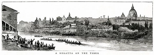 Regatta on the Tiber, Rome 1882