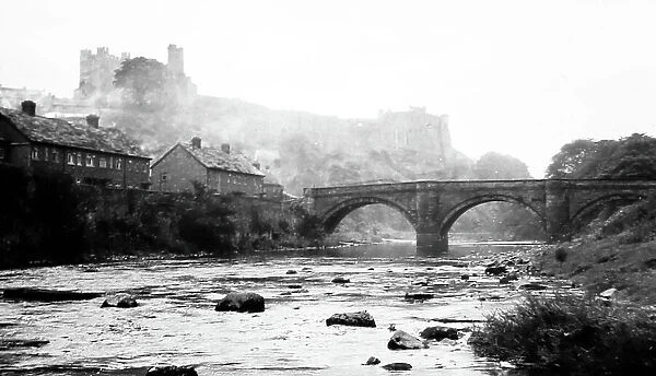 River Swale and Castle, Richmond, Yorkshire in the 1940 / 50s