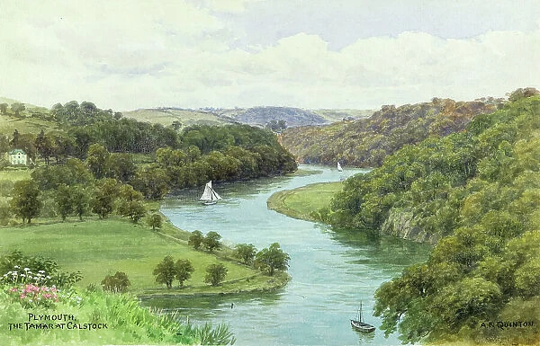 River Tamar at Calstock, near Plymouth, Devon