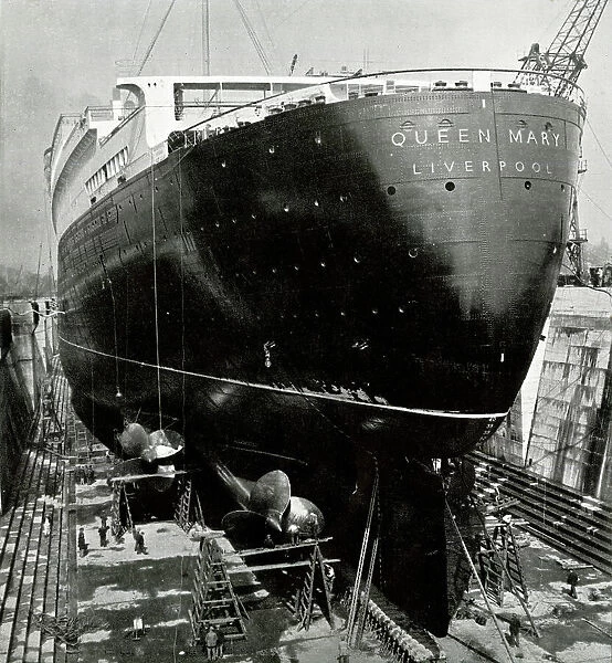 RMS Queen Mary, hull and propellers