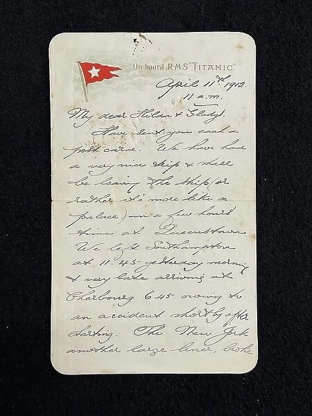 RMS Titanic sFirst Class passenger Stanley May letter