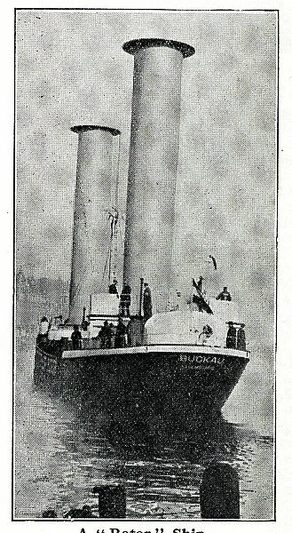 Rotor ship, designed by Flettner, German engineer