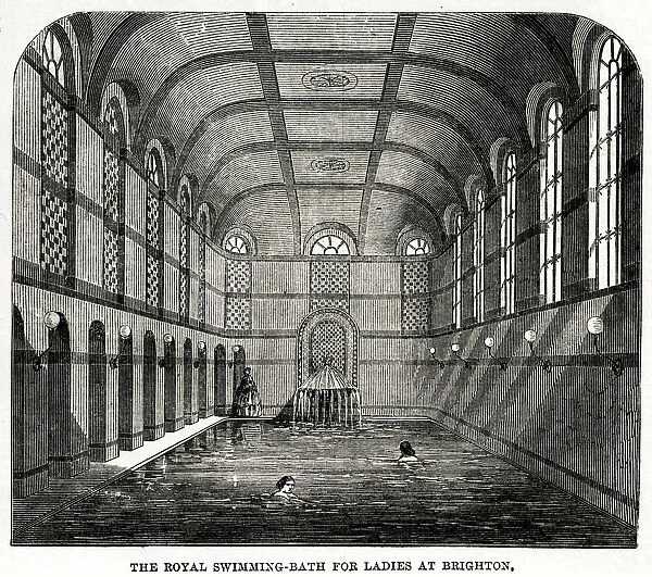 Royal Swimming Bath for Ladies, Brighton, Sussex 1861