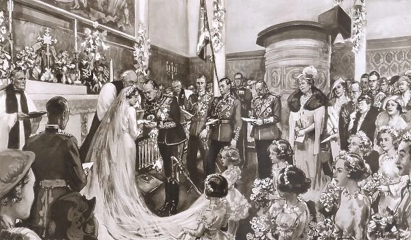 Royal Wedding 1935 - in the Chapel at Buckingham Palace