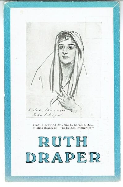 Ruth Draper, from a drawing by John S. Sargent