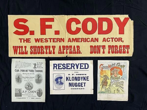 Samuel Cody assorted memorabilia, Wild West days