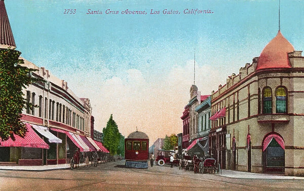 Santa Cruz Avenue, Los Gatos, Santa Clara, California, USA