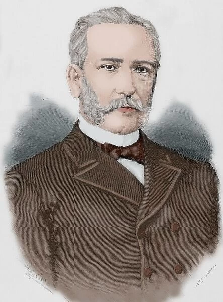 Santos Isasa Valseca (1822-1907). Engraving. Colored
