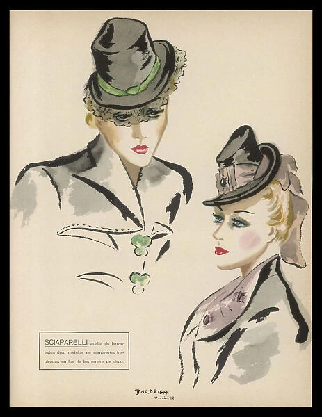 Schiaparelli Hats 1938