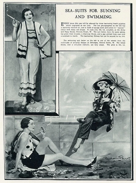 Sea-suits for sunning and swimming 1930