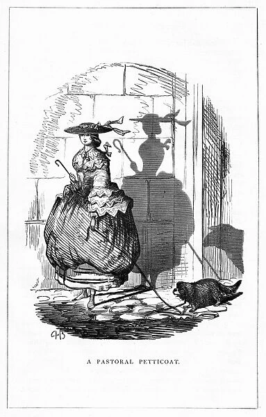 Shadow drawing. C. H. Bennett, A Pastoral Petticoat