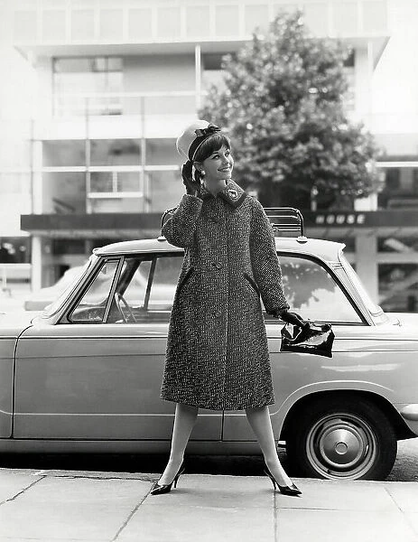 Shoot for Vanity Fair - Tweed Coat and small car