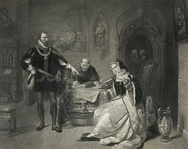 The signing of the death warrant of Lady Jane Grey