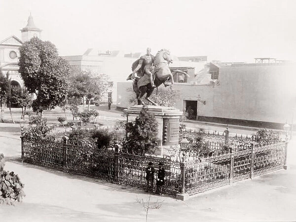 Simon Bolivar equestrian, horse, statue, Lima Peru