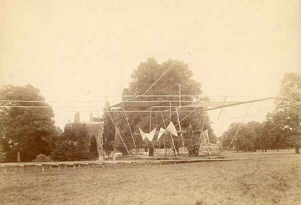 Sir Hiram Maxim steam-driven aeroplane, Baldwyn?s Park, Kent