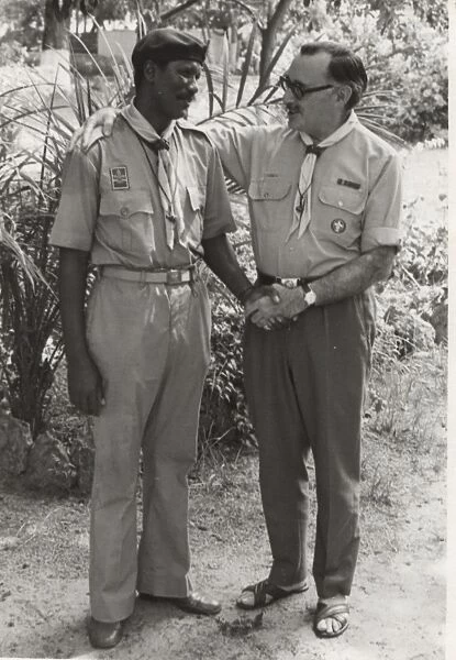 Sir Marc Noble and scouting leader, Gambia, West Africa