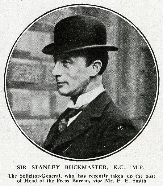 Sir Stanley Buckmaster, Solicitor-General, WW1