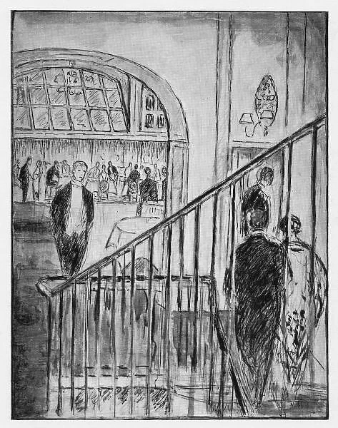 Sketch of arriving at Chez Victor, 1926