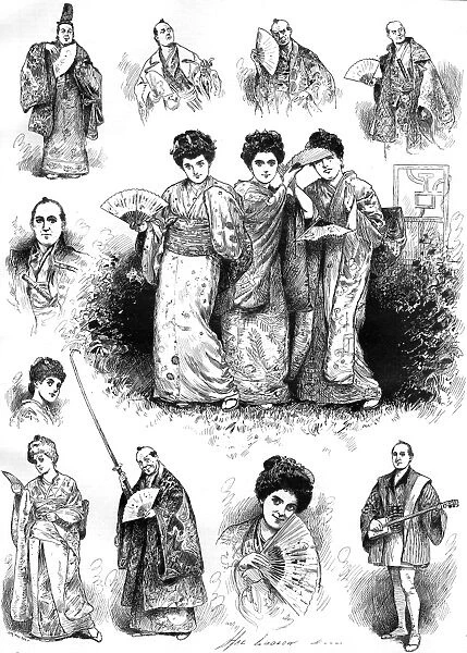 Sketches from The Mikado at the Savoy Theatre