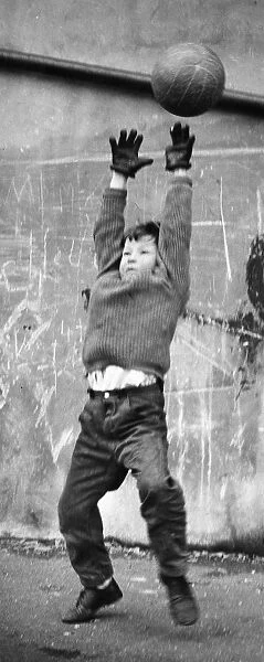 Small boy keeping goal in Balham, SW London