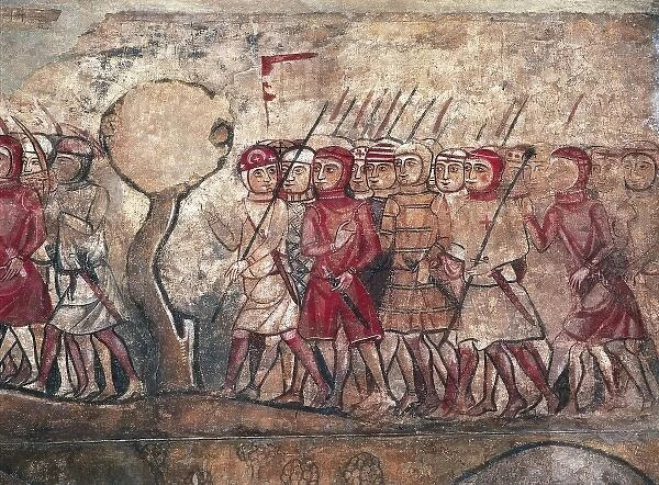 Soldiers (1300). Military retinue presided by