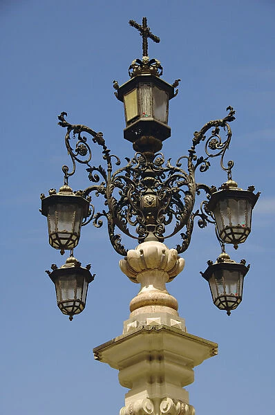 Detail of the source-streetlight by the sculptor Jose Lafita