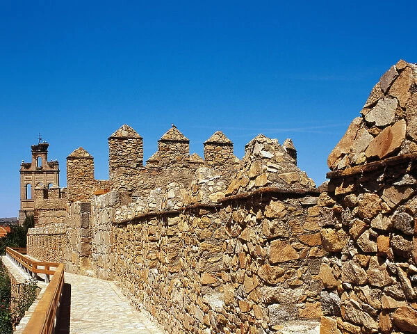Spain. Avila. Section of the medieval walls, 12th century
