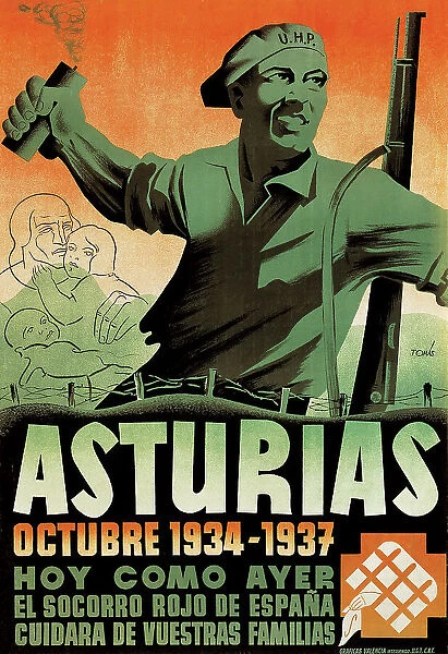 Spain. Civil War. Asturias. October 1934-1937