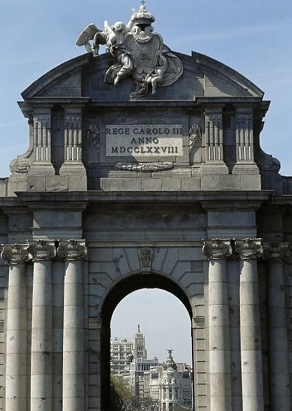 Spain. Madrid. Alcala Gate. Built by Francesco Sabatini (172