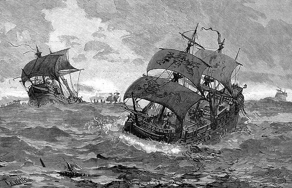 Spanish Armada in a gale, 1588