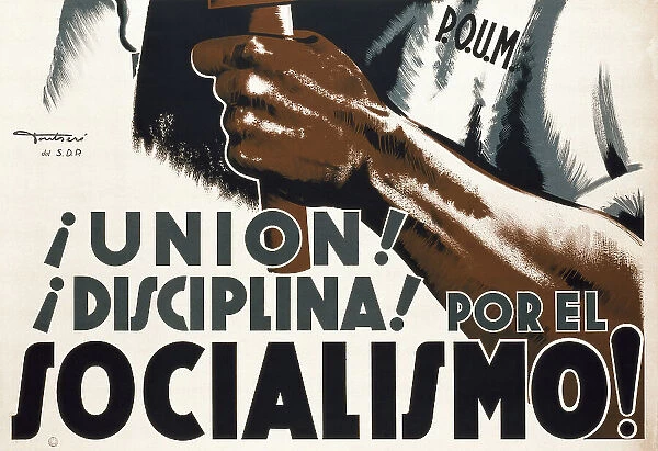 Spanish Civil War (1936-1939). Union! Disciplina!