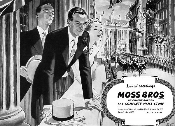 Special Coronation Moss Bros advertisement