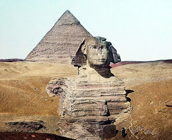 The Sphinx and the Great Pyramid, Egypt, Victorian period
