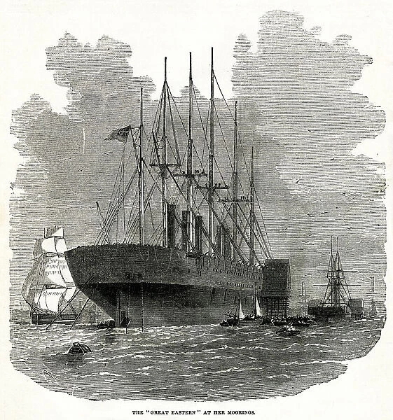SS Great Eastern - at her moorings in Deptford 1859