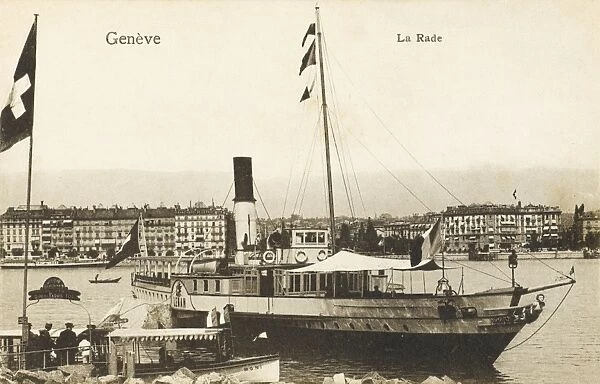 Steam ferry on Lac Leman, Geneva