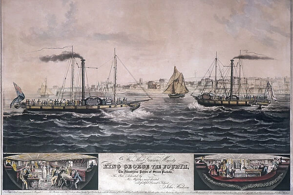 Steam Packets off Margate 1821