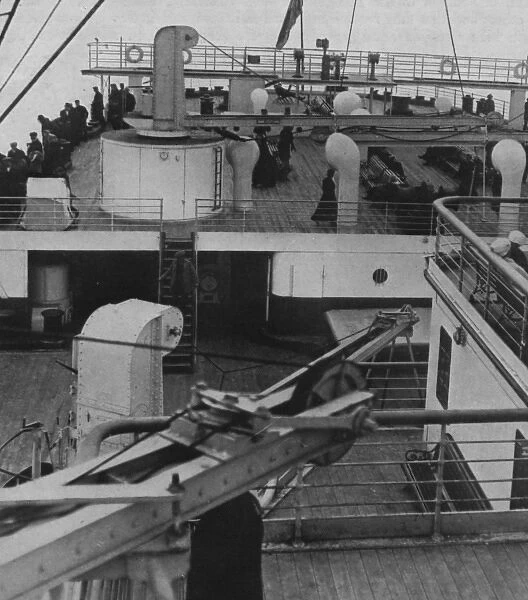 The stern and sun deck of the Titanic