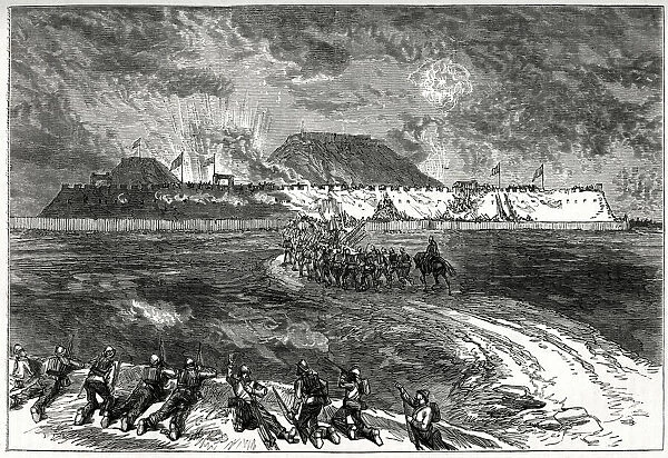 Storming the Taku Forts, August 1860, Second Opium War, China Date: 1860