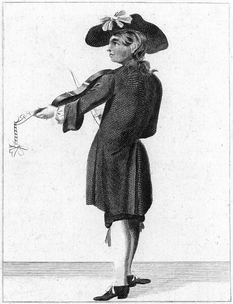 Street music: street musician Hugh Massey, c. 1680