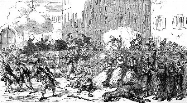 Street Scene during the Bombardment of Sedan; Franco-Prussia