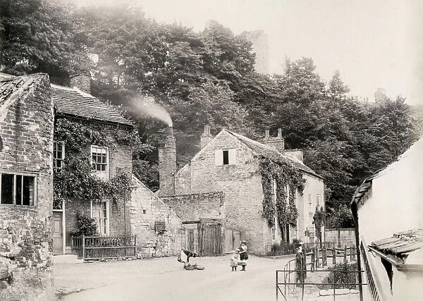 Street view of cottages in Knareborough, Yorkshire