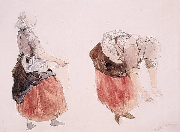 Two Studies of a Peasant Woman